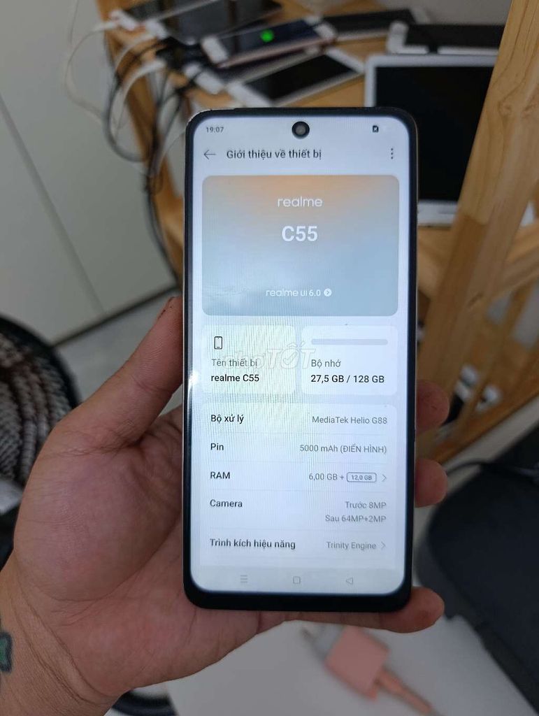 cần bán realme c55 máy đẹp. Mua bán Điện thoại tại Thành phố Pleiku Gia Lai được đăng bởi Anh Tuấn  hình 1