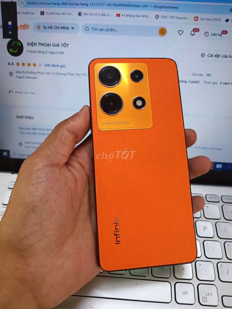 INFINIX NOTE 30 8GB.256GB PIN 5000 HELIO G99 . Mua bán Điện thoại tại Quận Bình Thạnh Tp Hồ Chí Minh được đăng bởi Dân Mobile hình 1
