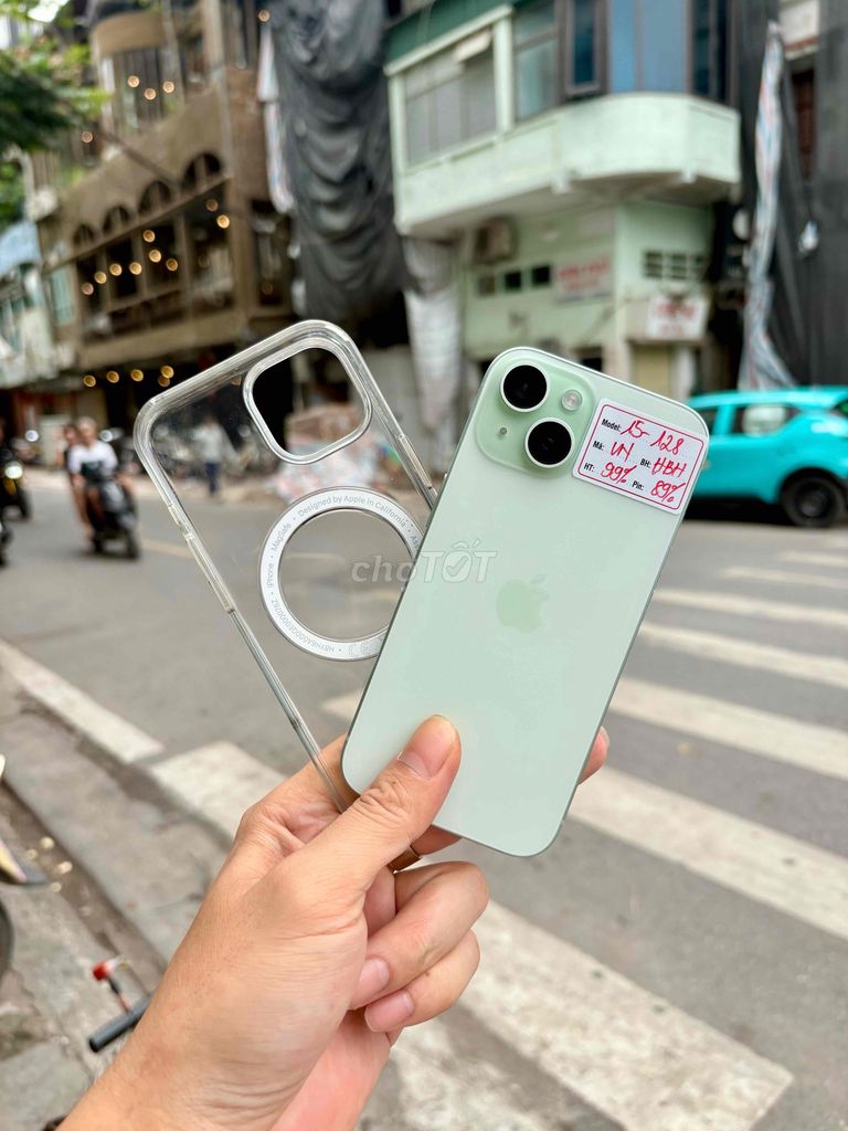 Apple iPhone 15 128GB Xanh lá VN + Ốp Hãng. Mua bán Điện thoại tại Quận Đống Đa Hà Nội được đăng bởi Quý Hoàng hình 1