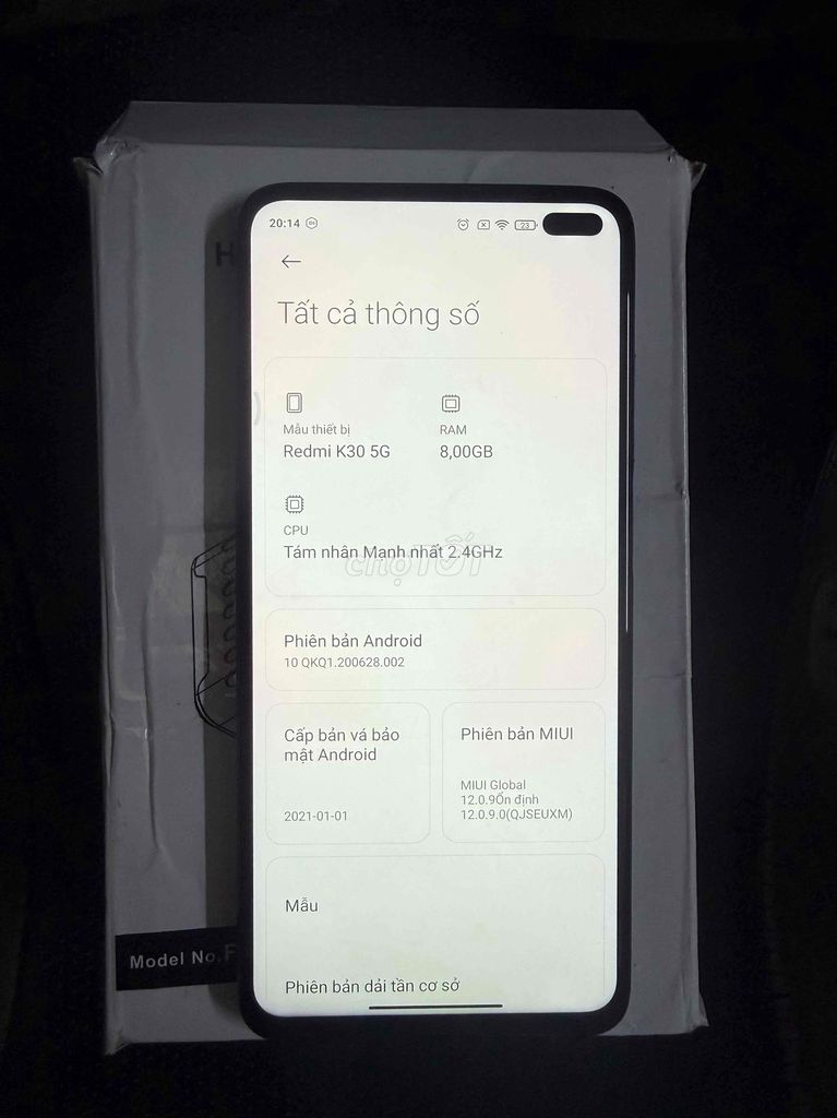 Xiaomi Redmi K30 5G 8GB/128GB Tím. Mua bán Điện thoại tại Quận Hoàng Mai Hà Nội được đăng bởi Thiện Thanh hình 1