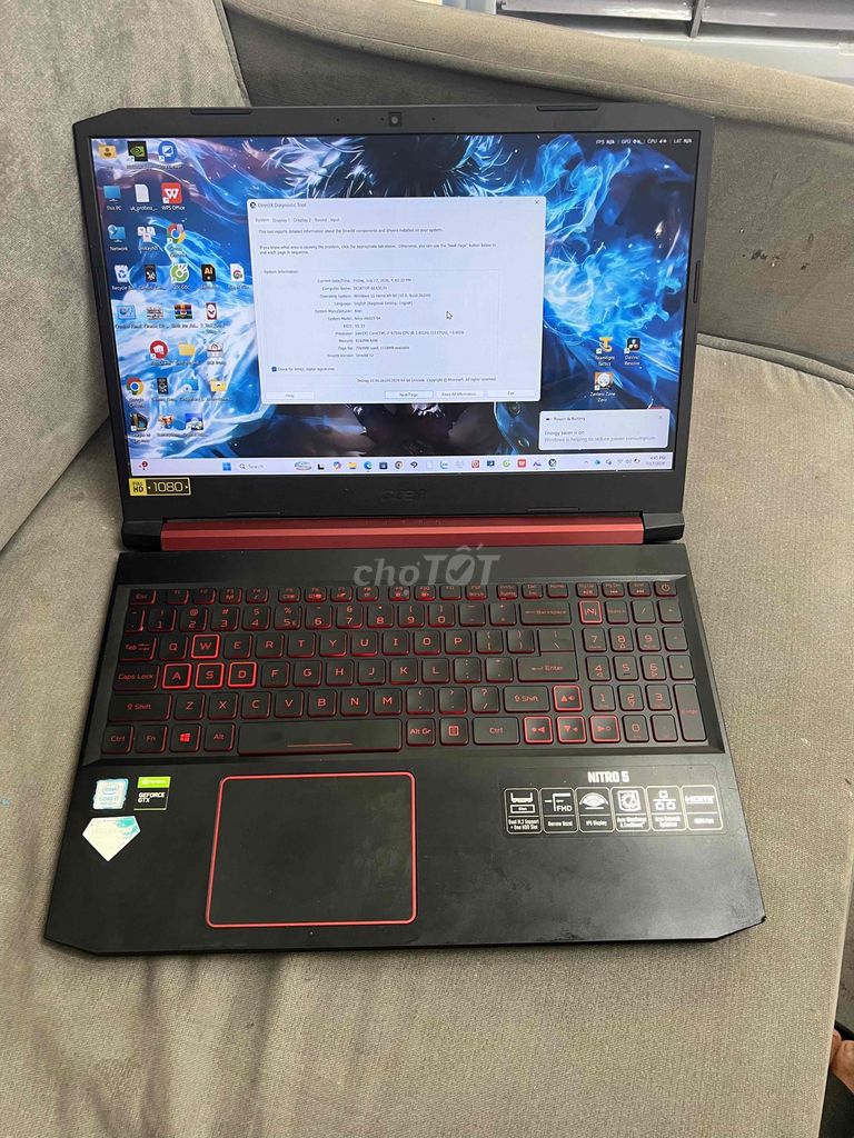 Acer Nitro 5 I5-9750H 8GB/256GB GTX 1650. Mua bán Laptop tại Quận Đống Đa Hà Nội được đăng bởi HQ Computer hình 1
