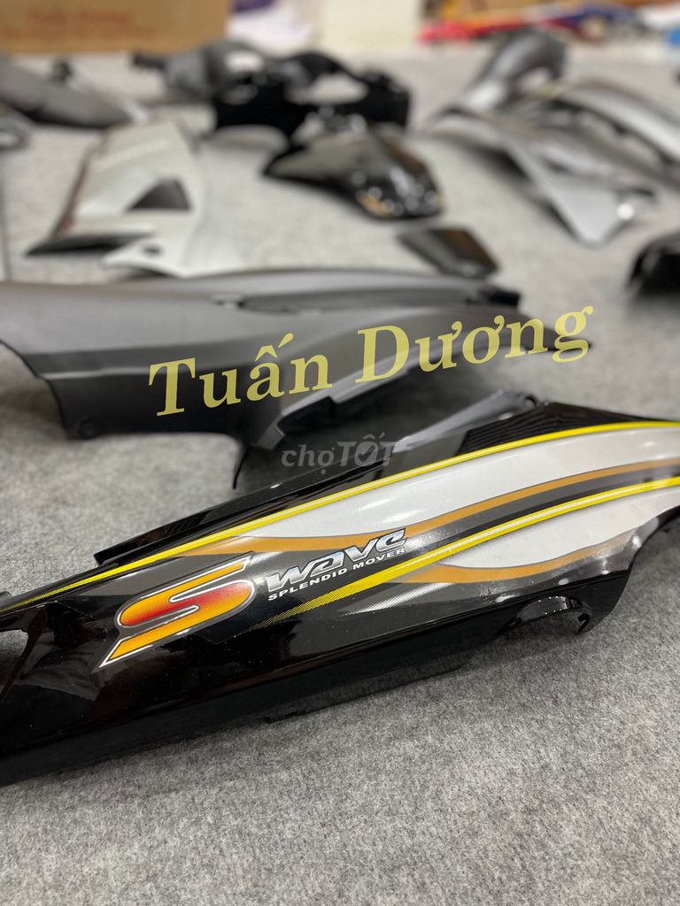 Wave S100 Đen - Dàn Áo Xe Wave Lớn Chuẩn Khung. Mua bán Phụ tùng xe tại Quận Hà Đông Hà Nội được đăng bởi Phụ Tùng Xe Tuấn Dương hình 2