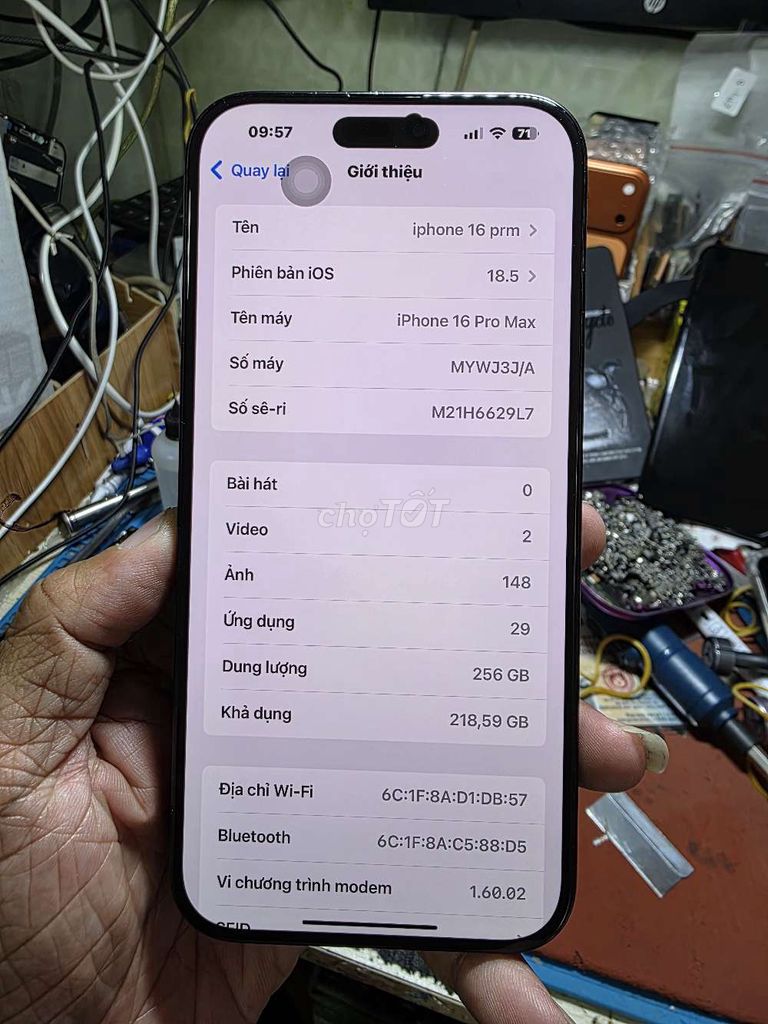 iPhone 16 Pro Max 256GB quốc tế giá rẻ. Mua bán Điện thoại tại Quận 8 Tp Hồ Chí Minh được đăng bởi Thiên Hòa mobile  hình 1