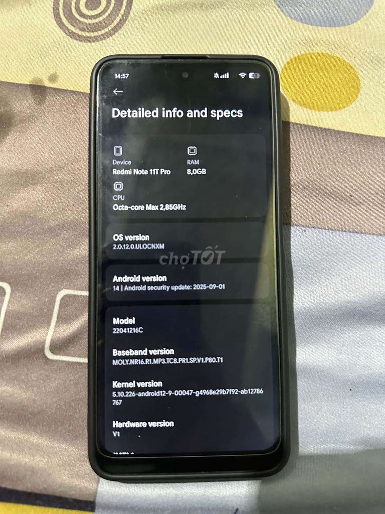 Xiaomi Redmi Note 11T Pro 8GB/128GB. Mua bán Điện thoại tại Huyện Sa Thầy Kon Tum được đăng bởi Nguyễn Tùng Long hình 1