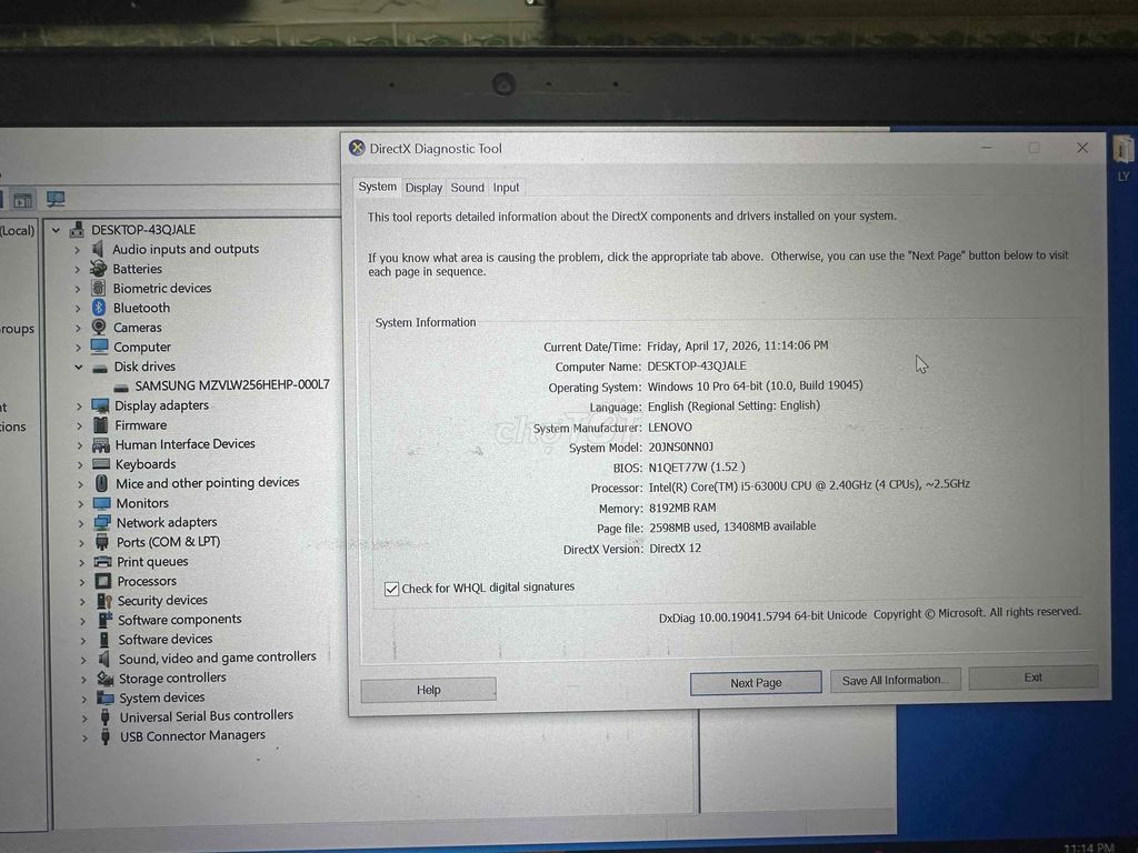 Thinkpad T470 i5 6300u/r8gb/ssd256. Mua bán Laptop tại Quận Gò Vấp Tp Hồ Chí Minh được đăng bởi Duy Anh hình 1