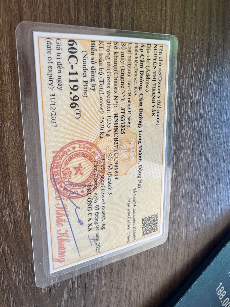 Cần bán gấp xe tải kia k3000s có bửng nâng hạ. Mua bán Xe tải, xe ben tại Huyện Long Thành Đồng Nai được đăng bởi Huỳnh tấn phong hình 3