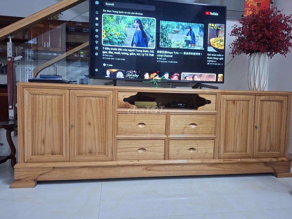 Kệ tivi gỗ xoan lõi 2m15. Mua bán Tủ, kệ gia đình tại Thành phố Thanh Hóa Thanh Hóa được đăng bởi Ánh Vũ hình 1