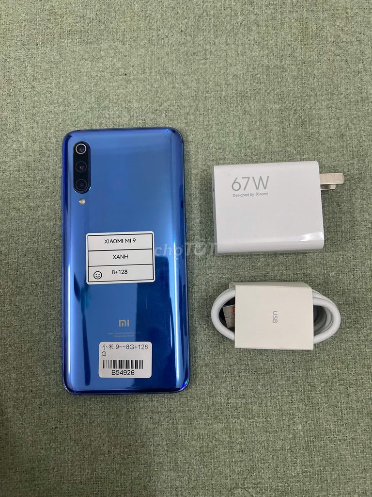 Xiaomi Mi 9 8/128 sạc ốp dán TRẢ GÓP - SHIP COD