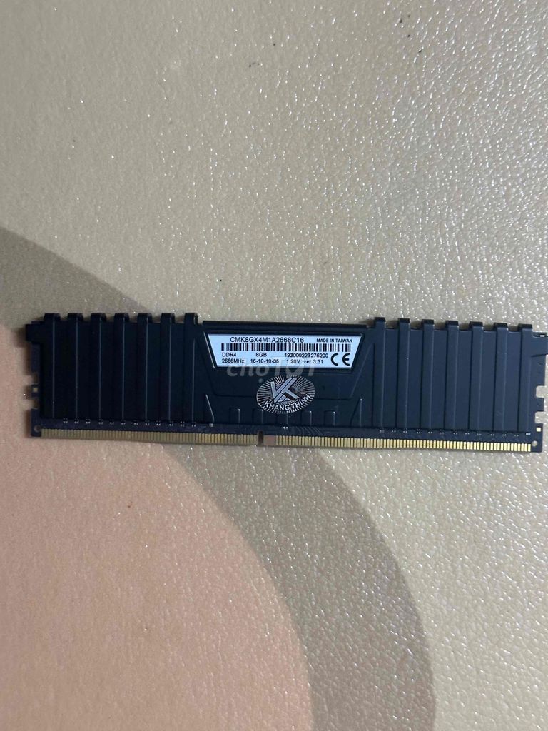 RAM DDR4 8GB 2666MHz. Mua bán Linh kiện (RAM, Card...) tại Quận 6 Tp Hồ Chí Minh được đăng bởi Khai hình 1