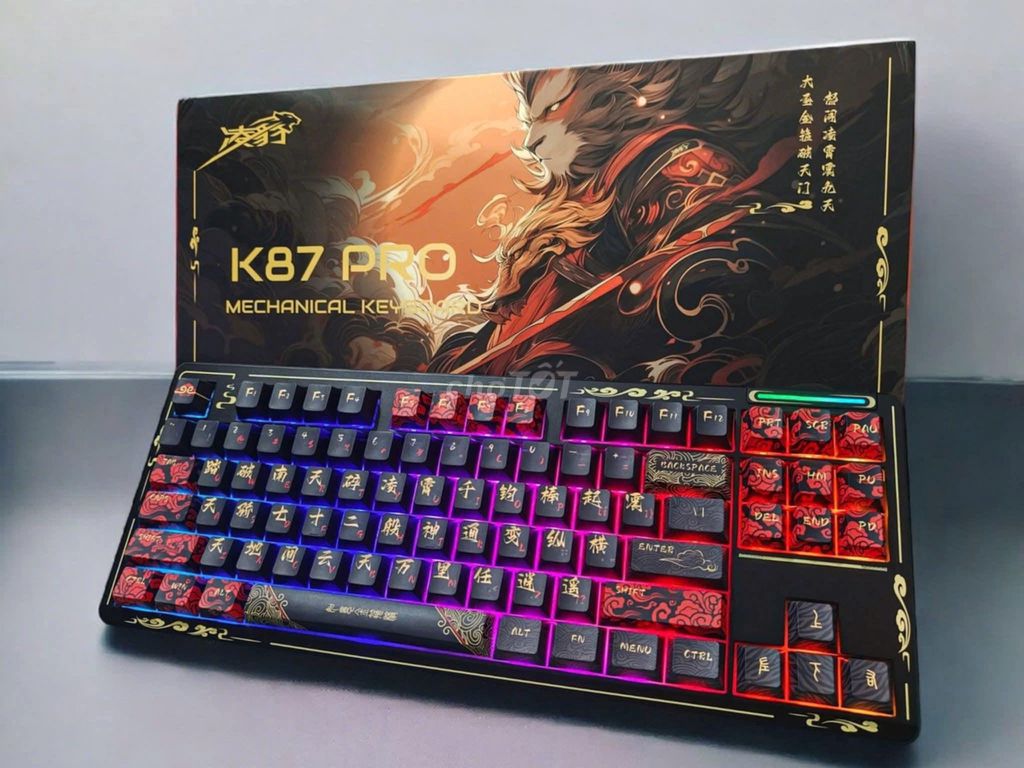 Bàn phím cơ Lingbao K87 Pro Wukong. Mua bán Phụ kiện (Màn hình, Chuột...) tại Quận Hoàng Mai Hà Nội được đăng bởi An  hình 1