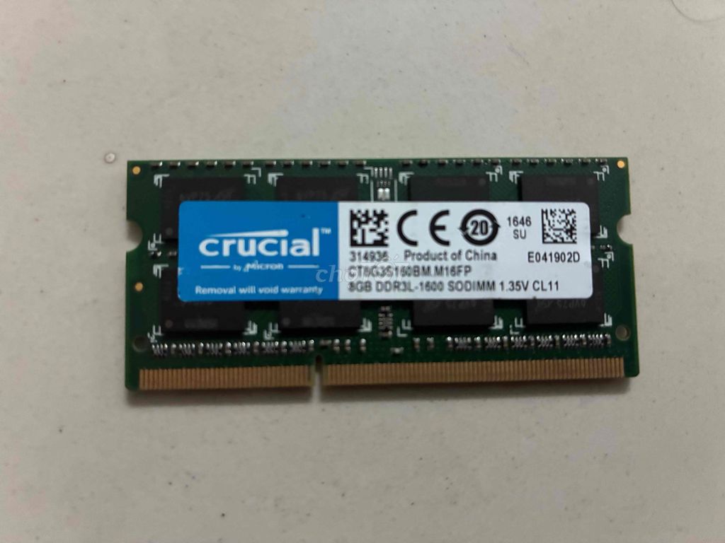 RAM 8GB/1600 Crucial,8gb/1600 Elpida giá tốt... Mua bán Linh kiện (RAM, Card...) tại Quận 4 Tp Hồ Chí Minh được đăng bởi Vi Us hình 1