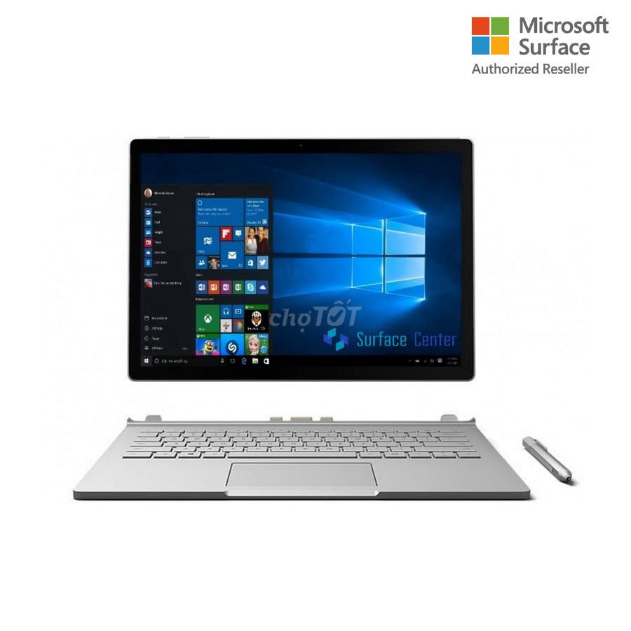 MS Surface Book, 2in1,13.5"Touch,Pin7h,1.3k,đẹp99%. Mua bán Laptop tại Quận Thanh Khê Đà Nẵng được đăng bởi Laptop 2nd bao bền giá rẻ  hình 1