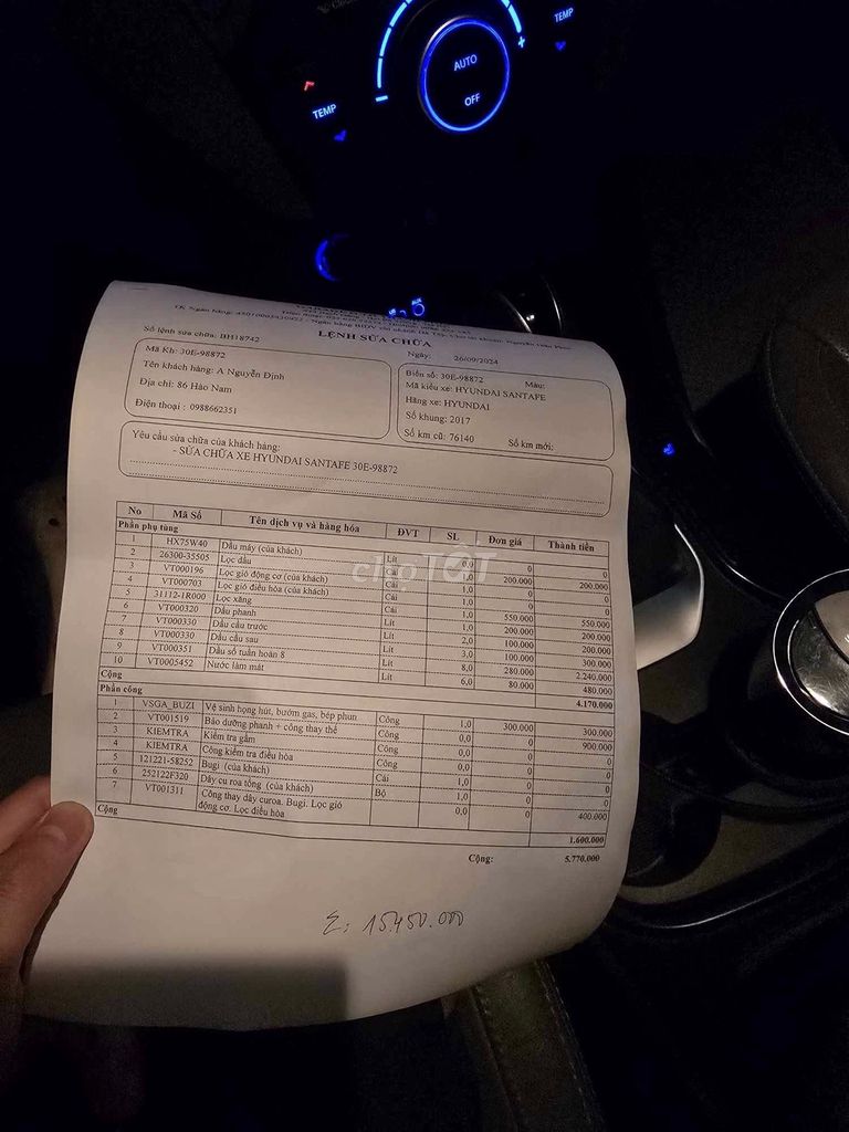 Hyundai Santa Fe 2017 2.4 AT 4 WD - 81000 km. Mua bán Ô tô tại Quận Đống Đa Hà Nội được đăng bởi Định hình 3