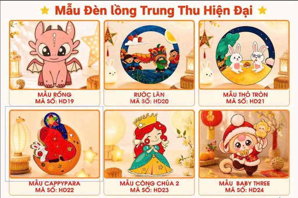 Lồng đèn DIY Gỗ Trung Thu Tự tô màu. Mua bán Sở thích khác tại Quận Bình Thạnh Tp Hồ Chí Minh được đăng bởi Bánh Mì hình 1