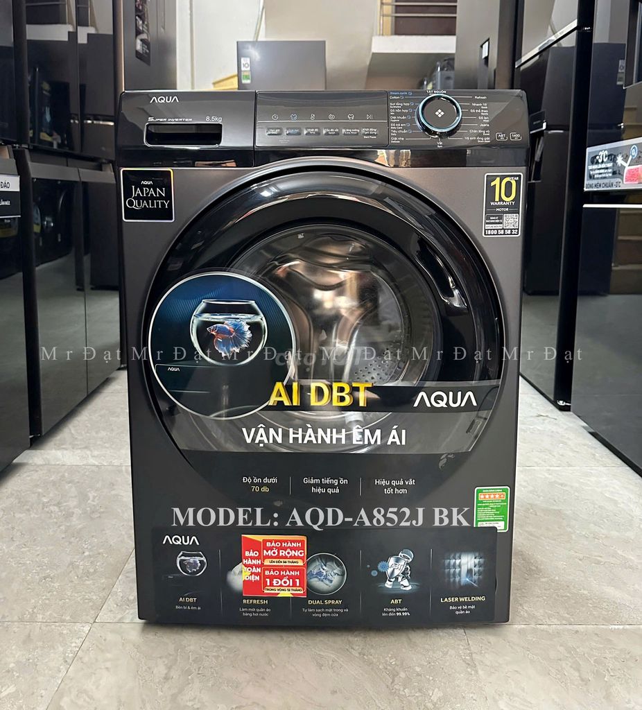 Máy giặt Inverter 8.5kg  AQUA. MODEL: AQD-A852J BK. Mua bán Máy giặt tại Quận 8 Tp Hồ Chí Minh được đăng bởi Trần Thiện Đạt hình 1