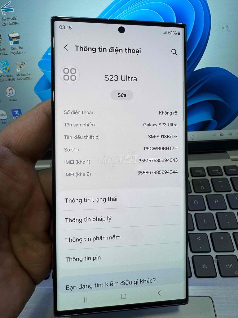 Samsung S23 Ultra 8GB/256GB Xanh. Mua bán Điện thoại tại Quận 6 Tp Hồ Chí Minh được đăng bởi QUỐC THIÊN BÁN GÓP 0 ĐỒNG  hình 1