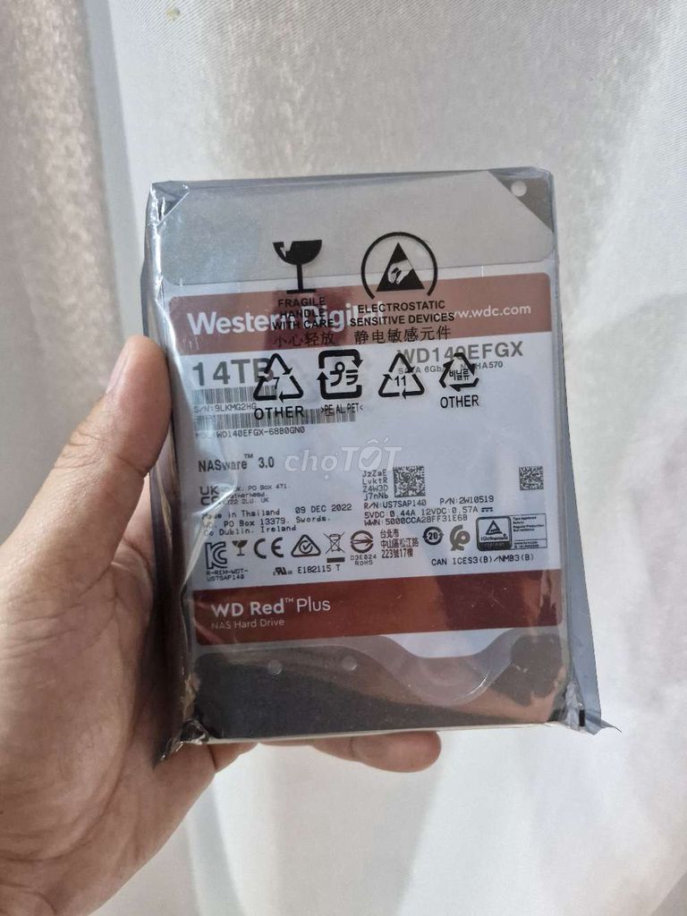 Ổ cứng HDD 3.5 inch 14TB RedPlus 100%