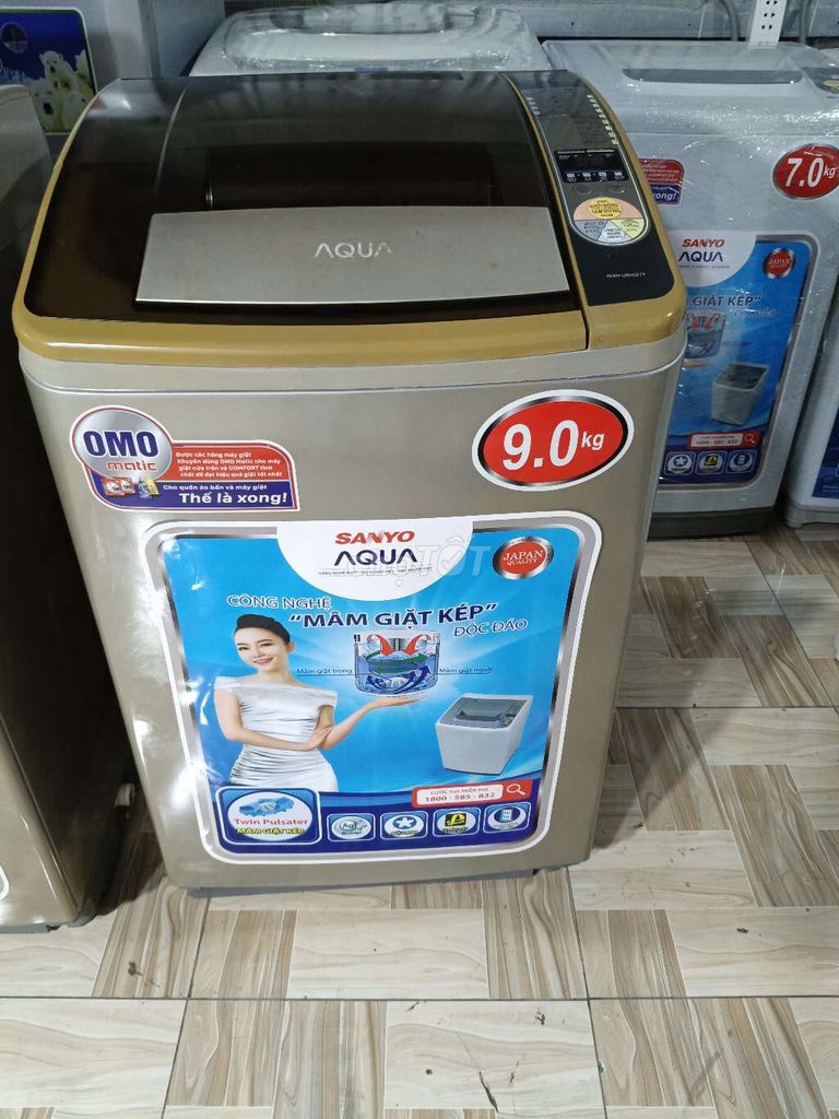 Máy giặt AQUA 9kg.BH6 THÁNG.FREE SHIP