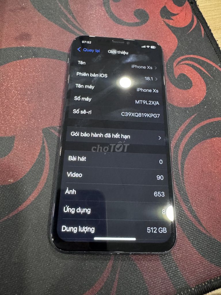 Apple iPhone Xs 512GB Đen. Mua bán Điện thoại tại Quận Bắc Từ Liêm Hà Nội được đăng bởi Bui hình 1