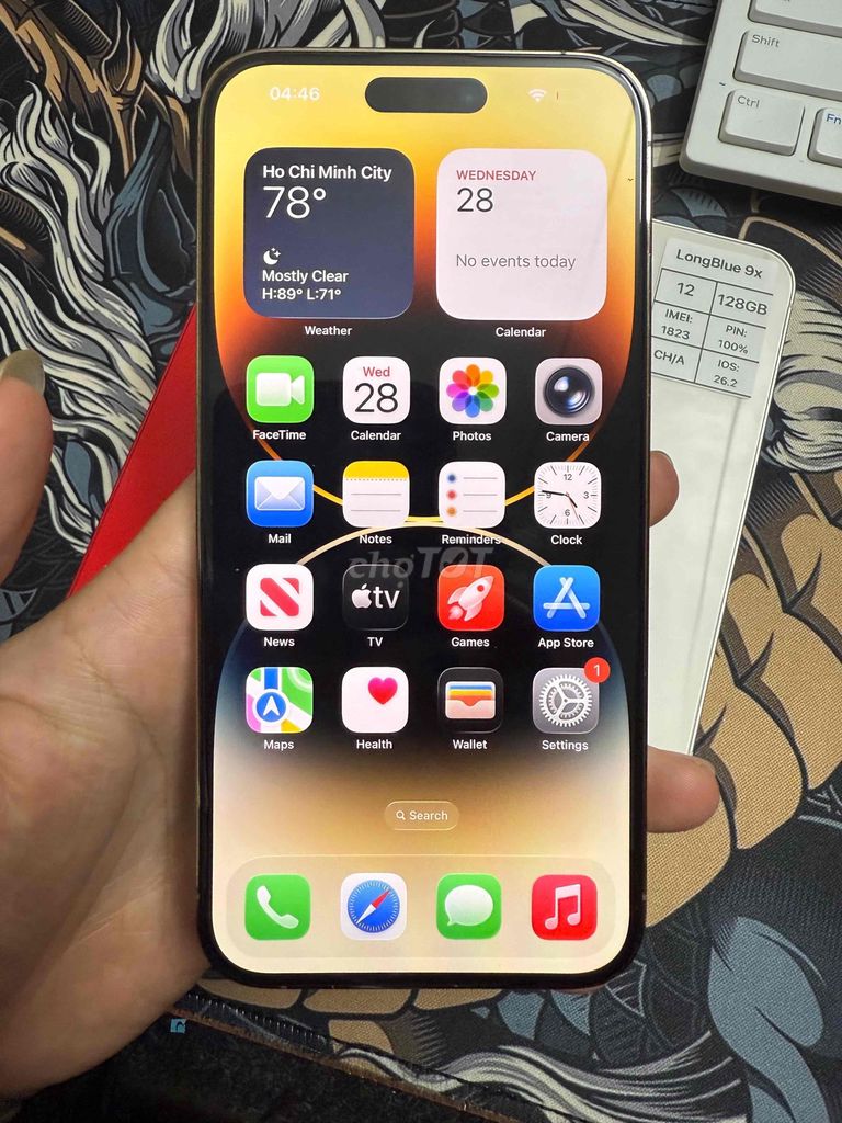 14prm 256 gold, pin 100%. Mua bán Điện thoại tại Quận Cầu Giấy Hà Nội được đăng bởi Long blue 9x hình 1