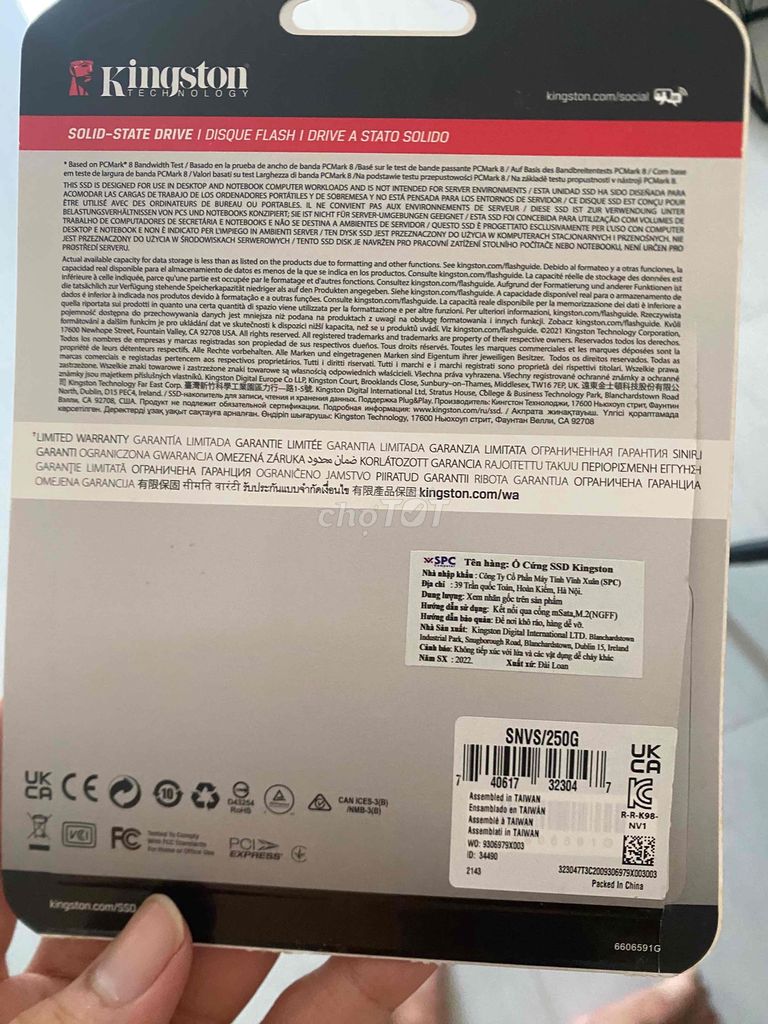 Ssd M.2 Kingston Nv1 250 Gb 2280 Nvme Snvs/250gb. Mua bán Linh kiện (RAM, Card...) tại Quận Bình Tân Tp Hồ Chí Minh được đăng bởi Ho Nguyen hình 2