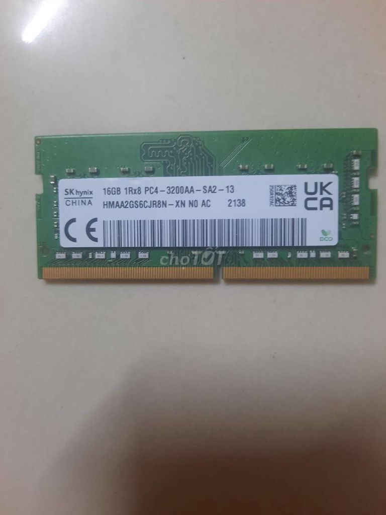 RAM SK Hynix 16GB DDR4 3200MHz. Mua bán Linh kiện (RAM, Card...) tại Huyện Xuân Lộc Đồng Nai được đăng bởi Khang Tran hình 1