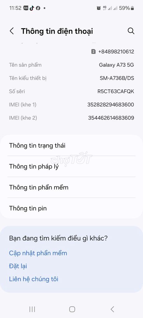 Samsung Galaxy A73 5G 8GB/128GB Xanh. Mua bán Điện thoại tại Quận Cẩm Lệ Đà Nẵng được đăng bởi phạm hưng hình 1
