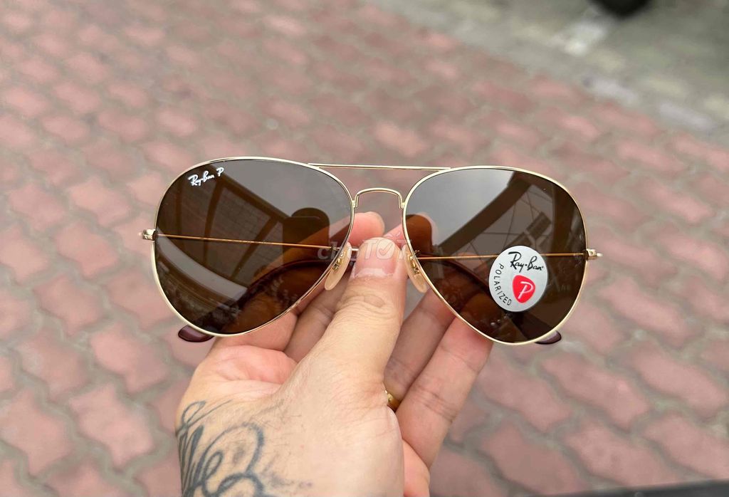 Rayban P Polarized RB3025 Aviator Large Metal.0000