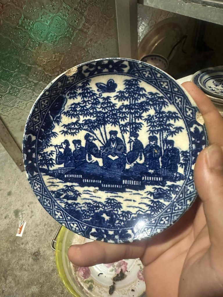 Đĩa cổ Gốm sứ Xanh trắng Bát tiên. Mua bán Đồ sưu tầm, đồ cổ tại Huyện Duy Xuyên Quảng Nam được đăng bởi Le Dinh Minh hình 1