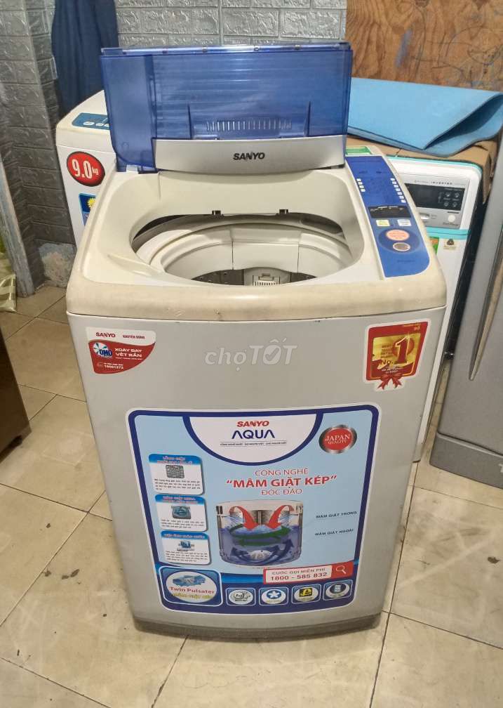 Sanyo 7kg sài rất tốt có BH bao lắp đặt TPHCM