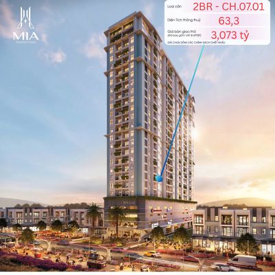 Độc quyền quỹ căn 2PN view biển cuối cùng dự án MIA CENTER POINT
