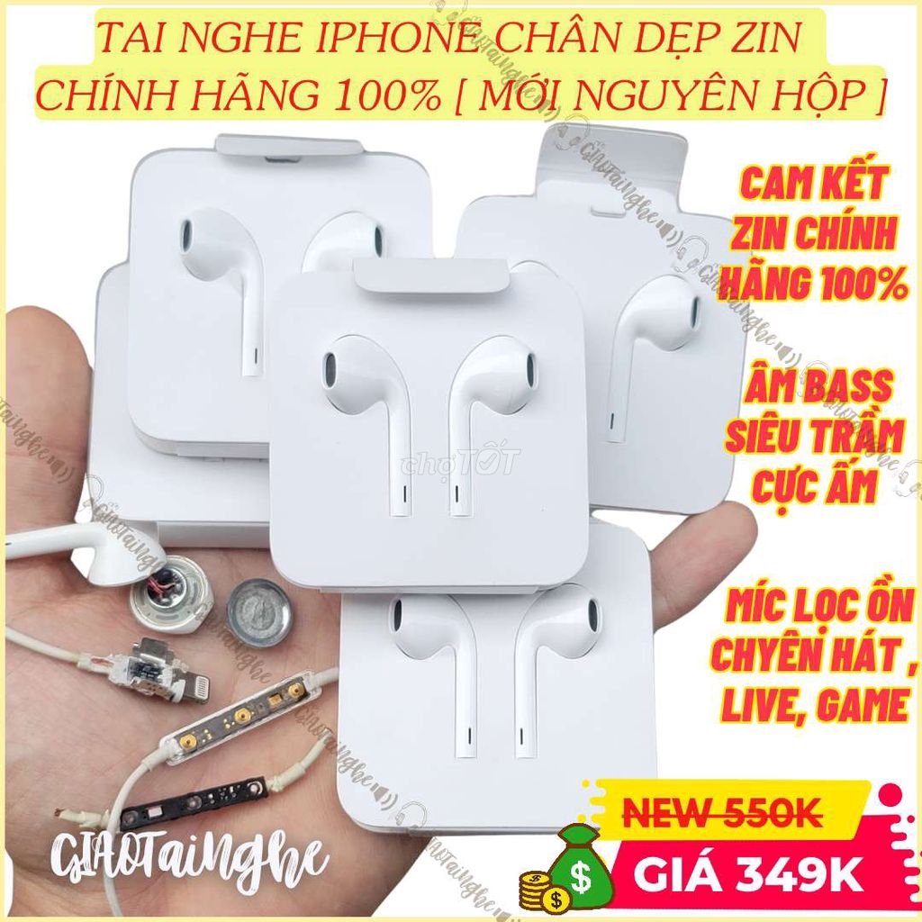 Tai nghe iphone chân lightning zin chính hãng MỚI