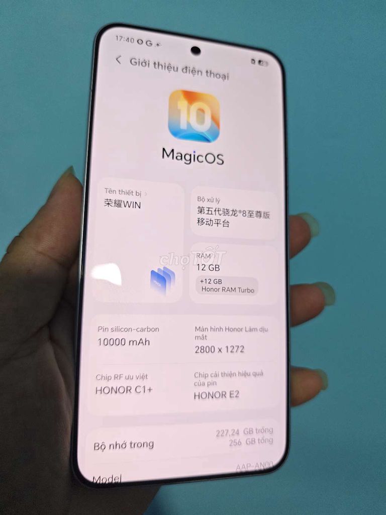 Honor Win 5G 256GB xanh trần. Mua bán Điện thoại tại Quận 7 Tp Hồ Chí Minh được đăng bởi Wake up  hình 1