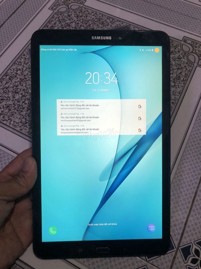 Samsung Galaxy Tab A T585.Màn 10 inch.Nuyên Zin. Mua bán Máy tính bảng tại Quận 12 Tp Hồ Chí Minh được đăng bởi Văn Thành hình 3
