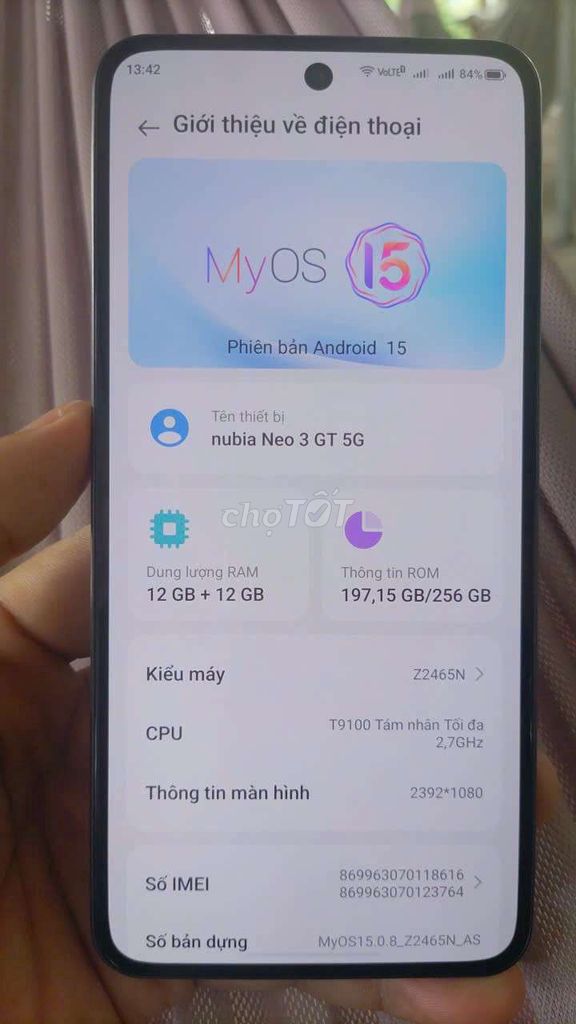 Nubia Neo 3GT 5G ram 12 bộ nhớ 256GB. Mua bán Điện thoại tại Huyện Bến Lức Long An được đăng bởi kochínbảybốntámtámchínbabảysáu hình 1