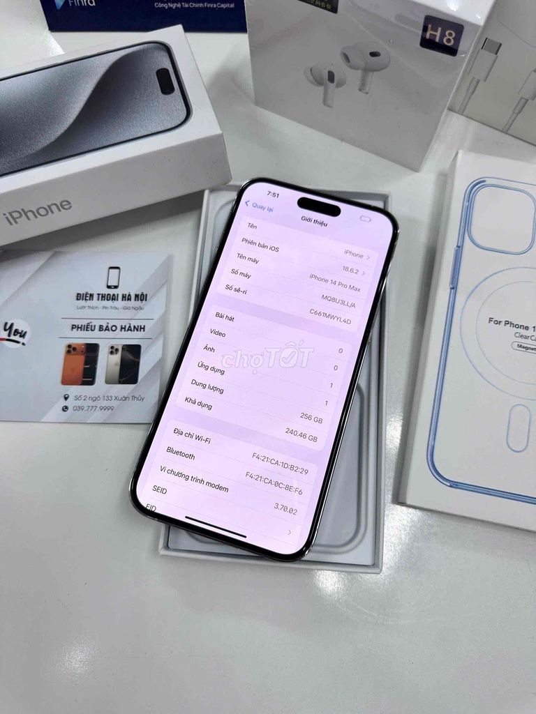 iPhone 14 Pro Max 256GB Trắng. Mua bán Điện thoại tại Quận Cầu Giấy Hà Nội được đăng bởi Táo Zin Hà Nội hình 1