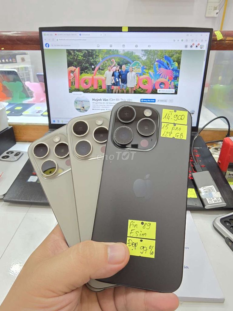 iPhone 15 Pro 128GB - 256GB. Mua bán Điện thoại tại Thành phố Long Xuyên An Giang được đăng bởi Facebook Cầm Đồ Thúy Vân hình 1