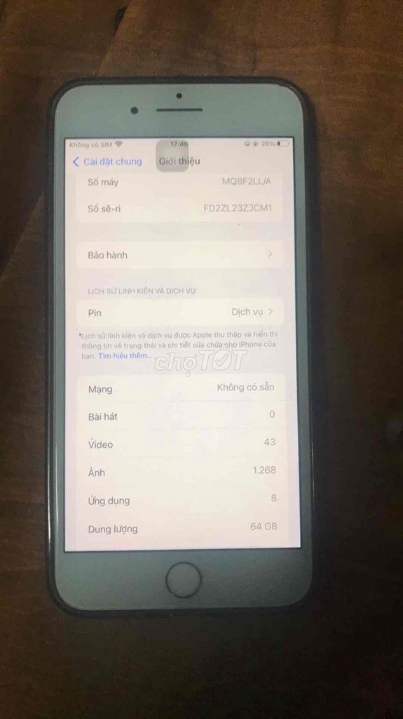 Apple iPhone 8 Plus 64GB Trắng. Mua bán Điện thoại tại Quận Thanh Khê Đà Nẵng được đăng bởi Nguyễn Hoàng Bảo Quốc hình 1