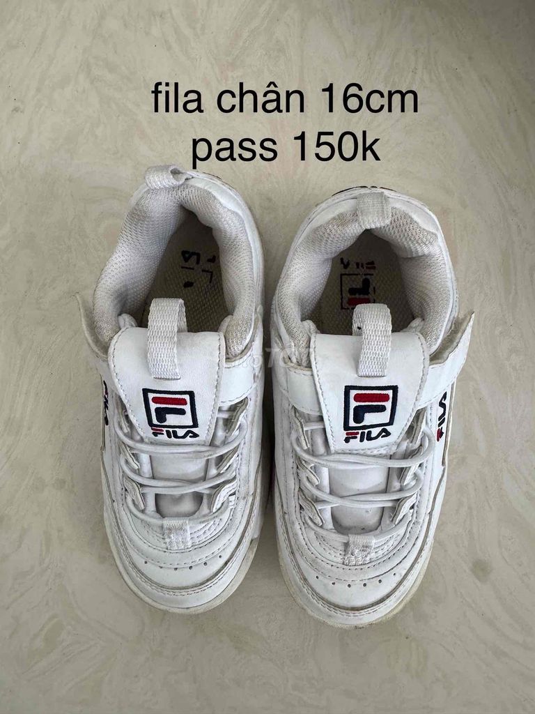 thanh lý giày fila chân 15cm cho bé