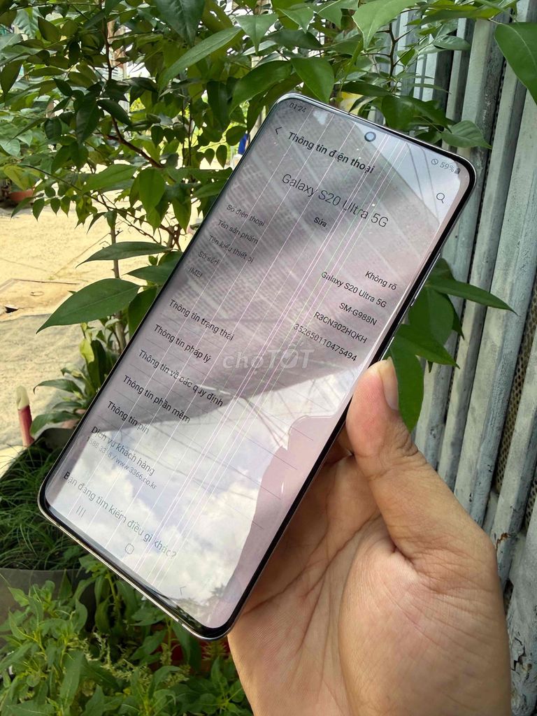 Samsung S20 Ultra 12GB/256GB Đã dùng. Mua bán Điện thoại tại Huyện Bình Chánh Tp Hồ Chí Minh được đăng bởi Lâm mobiphone hình 1