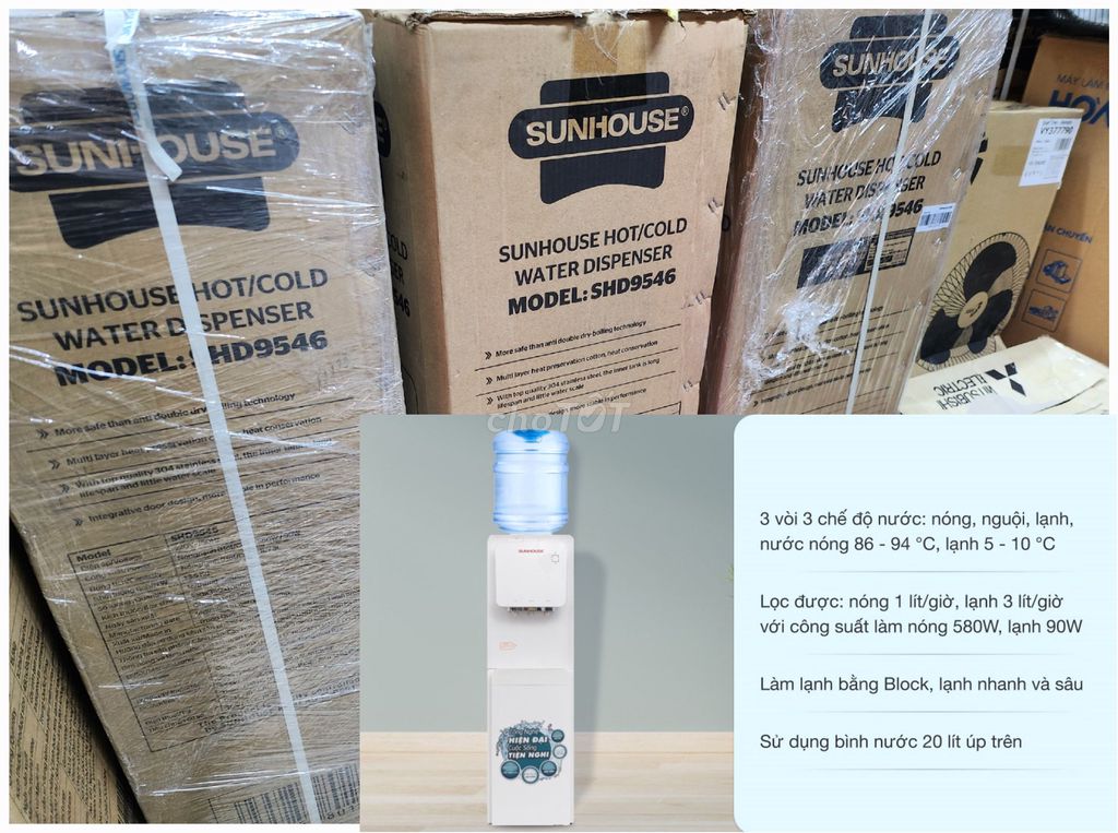 Cây nóng lạnh SUNHOUSE 9546 xài block ga 670w MỚI💯. Mua bán Bếp, lò, đồ điện nhà bếp tại Quận 1 Tp Hồ Chí Minh được đăng bởi KIM Merchant hình 1