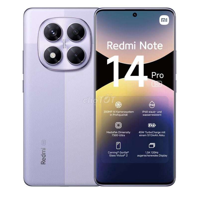 Xiaomi Redmi Note 14 Pro 5G Tím. Mua bán Điện thoại tại Thành phố Phủ Lý Hà Nam được đăng bởi liverpool hình 1