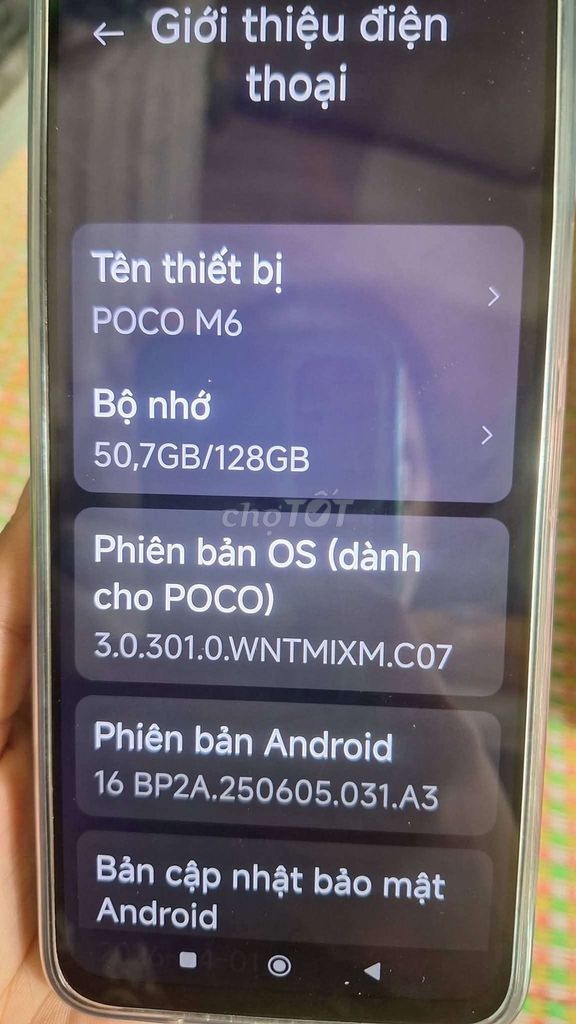 Xiaomi POCO M6 128GB Đen. Mua bán Điện thoại tại Quận Hà Đông Hà Nội được đăng bởi Đỗ bảo anh hình 1