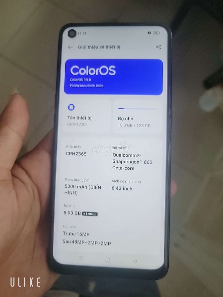 OPPO A95 128GB Đen. Mua bán Điện thoại tại Thành phố Thuận An Bình Dương được đăng bởi Nguyễn Minh Tâm hình 1