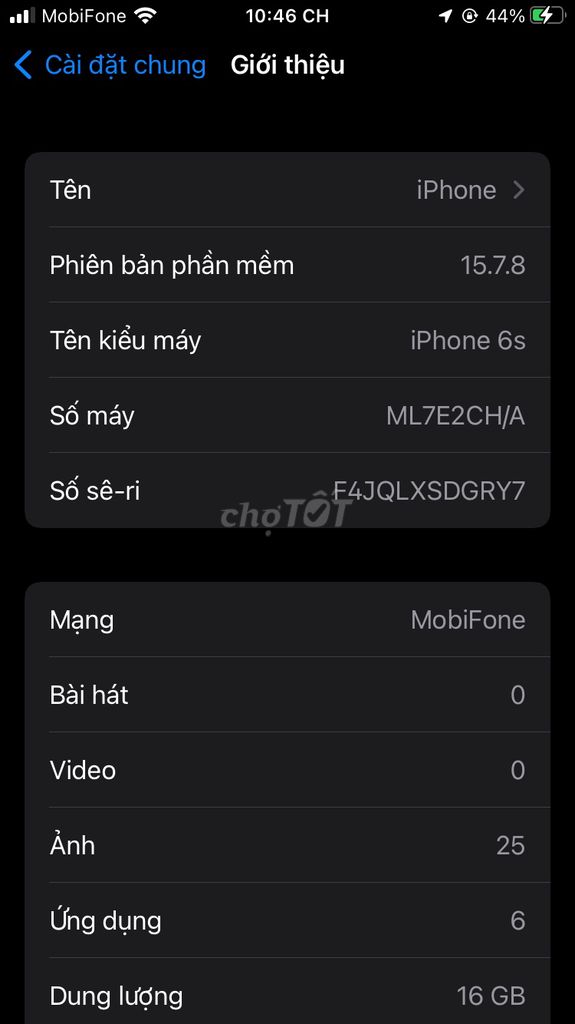 Apple iPhone 6s 16GB. Mua bán Điện thoại tại Quận 7 Tp Hồ Chí Minh được đăng bởi Đặng Duy Quang hình 1