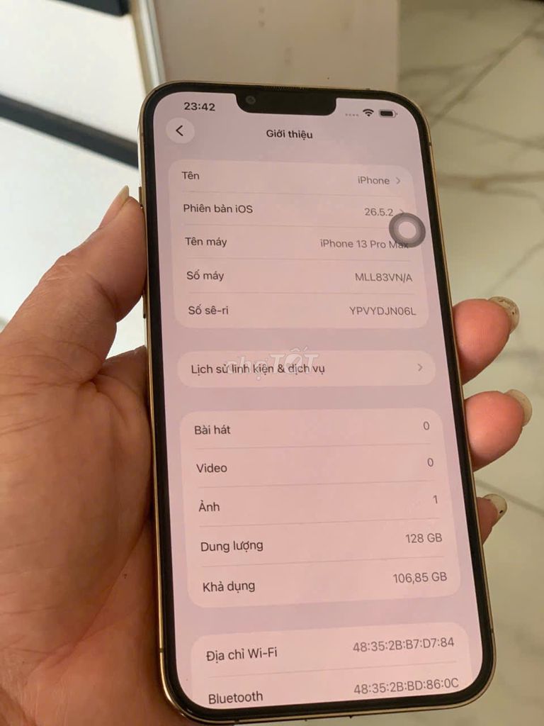 Apple iPhone 13 Pro Max 128GB Vàng Đã sử dụng. Mua bán Điện thoại tại Thành phố Thuận An Bình Dương được đăng bởi Phạm Thái hình 1