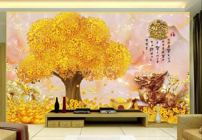 Tranh gạch 3D Cây tiền vàng. Mua bán Đồ sưu tầm, đồ cổ tại Huyện Bù Đăng Bình Phước được đăng bởi nguyễn thị cẩm  hình 1