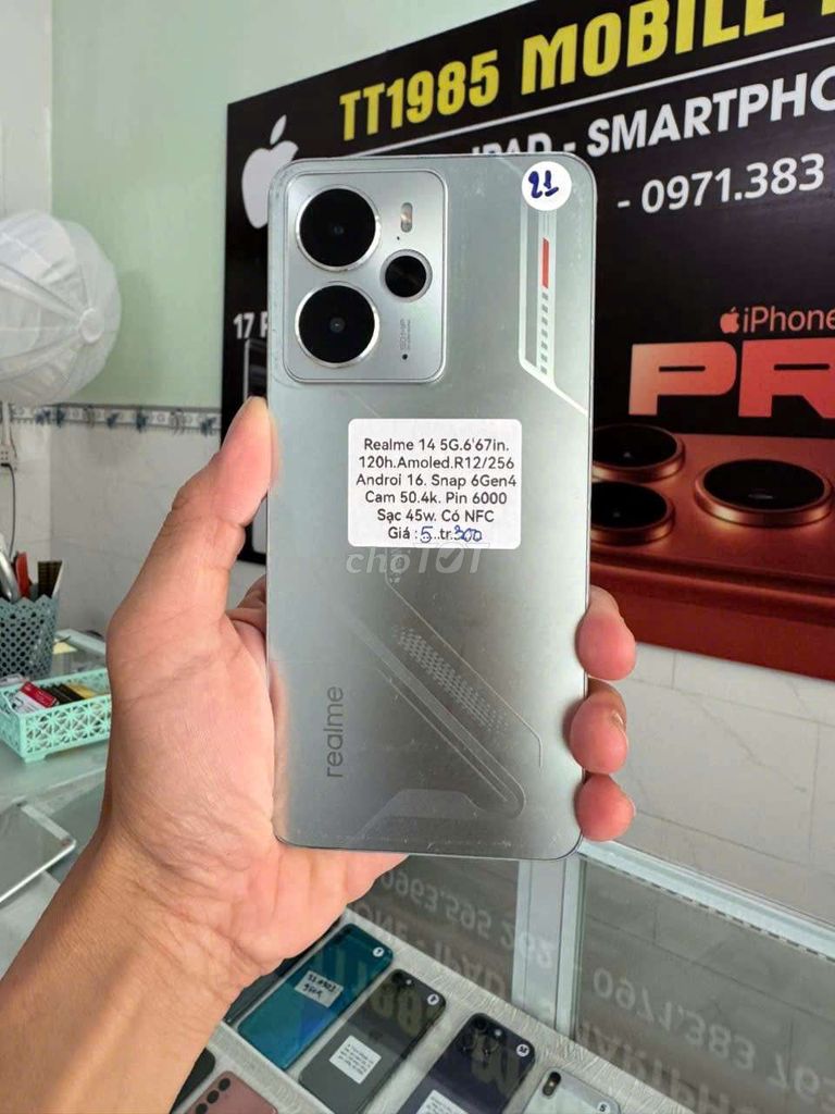 Realme 14 5G 12GB/256GB Bạc. Mua bán Điện thoại tại Thành phố Thủ Dầu Một Bình Dương được đăng bởi TTMobileBD hình 1