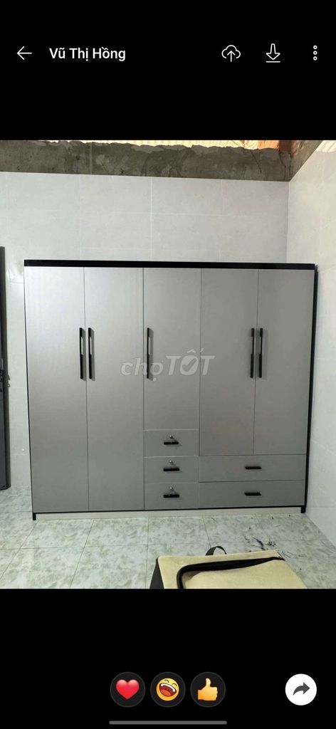 Tủ quần áo Nhựa Đài Loan Đen phối xám. Mua bán Tủ, kệ gia đình tại Huyện Trảng Bom Đồng Nai được đăng bởi Nội Thất Thiên Phúc hình 1
