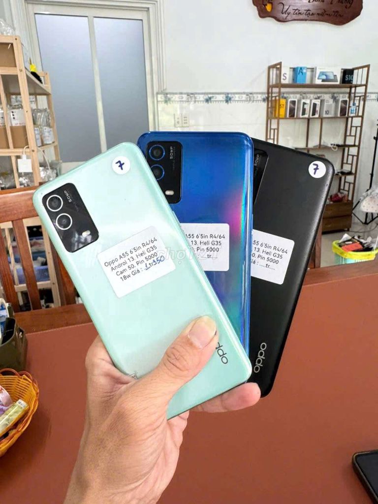 Oppo A55 64GB Xanh ngọc. Mua bán Điện thoại tại Thành phố Thủ Dầu Một Bình Dương được đăng bởi TTMobileBD hình 1